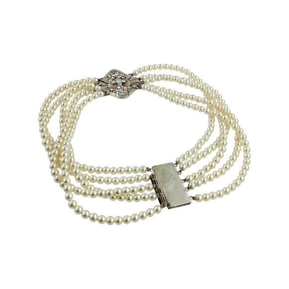 1980s Jacky de G Paris Runway Pearl Necklace, Dog Collar Choker, Collectible - Picture 3 of 16